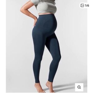 BLANQI Everyday Ultralight Maternity Belly Support Leggings - Storm - Size Small